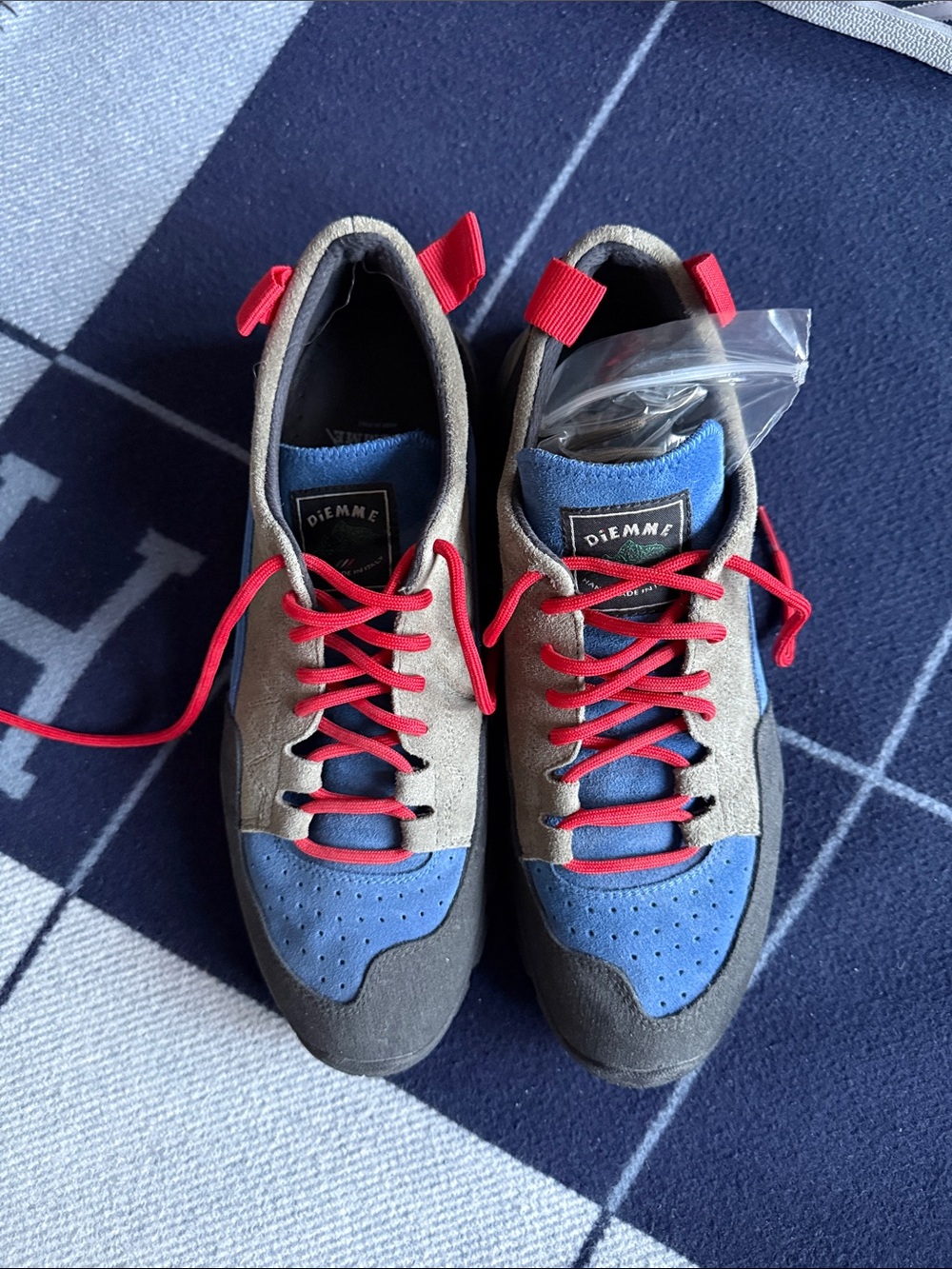 Diemme Blue Suede Runner with Red Laces